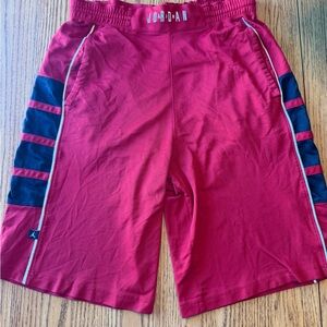 Jordan Red and Black Brooklyn Car Scratch Basketball Men's Shorts Size M